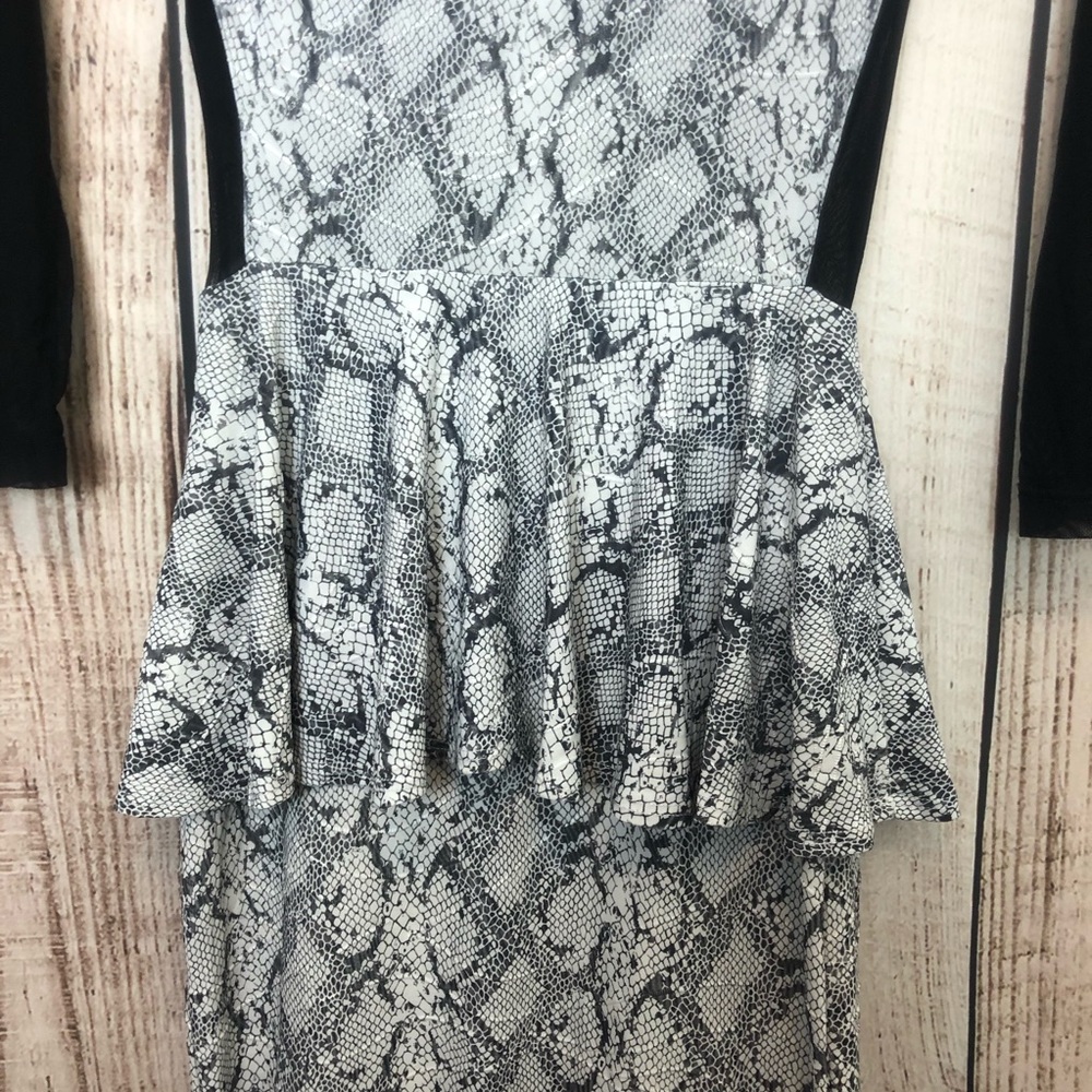💙3/$10💙Symphony Black ruffle Waist Dress Sheer - Picture 4 of 8